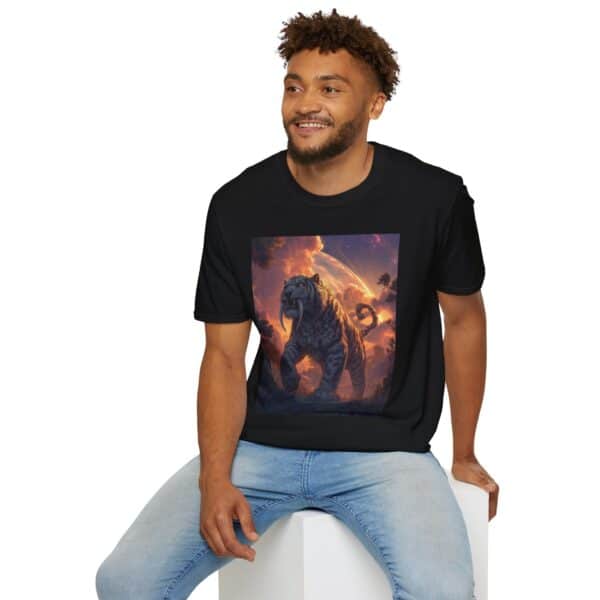 Prehistoric Smilodon aka Sabre-Tooth Tiger IV Unisex T-Shirt, Graphic Tee, Unique Gift, Casual Wear - Image 5