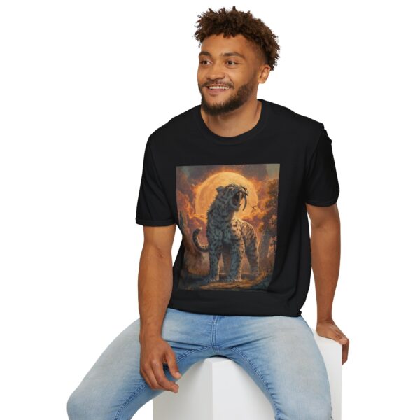Prehistoric Smilodon aka Sabre-Tooth Tiger VII Unisex T-Shirt, Graphic Tee, Unique Gift, Casual Wear - Image 5