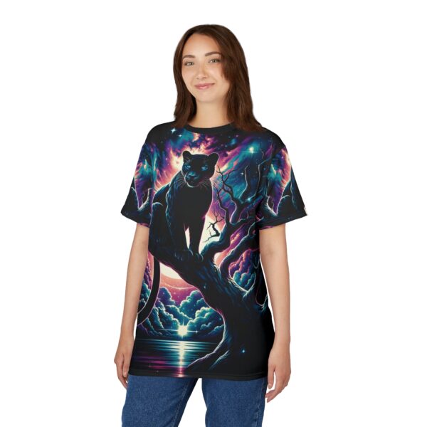 Cosmic Black Panther WD-D009 By Wyldesigns Unisex Cut & Sew Tee (AOP) - Image 9