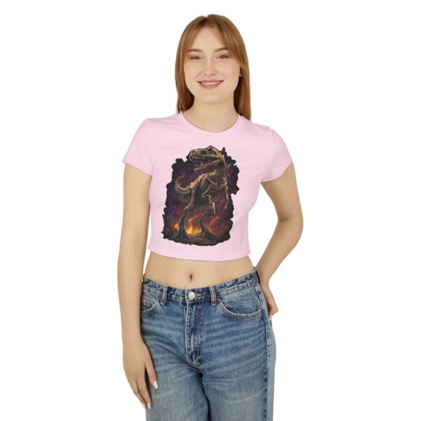 Skeletal T-Rex Women's Baby Tee | Cute Graphic Shirt, Trendy Crop Top, Tyrannosaurus - Image 21