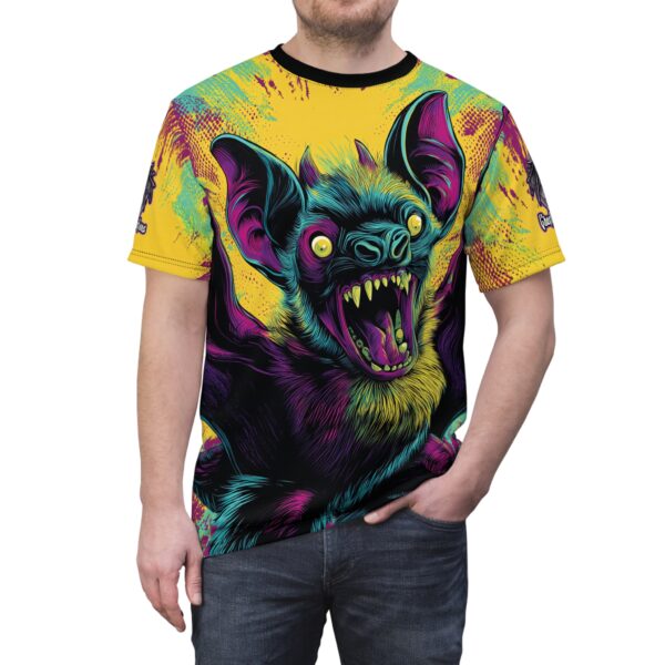 Vampire Bat Pop Art Style 60's Unisex Tee (AOP) - Image 9