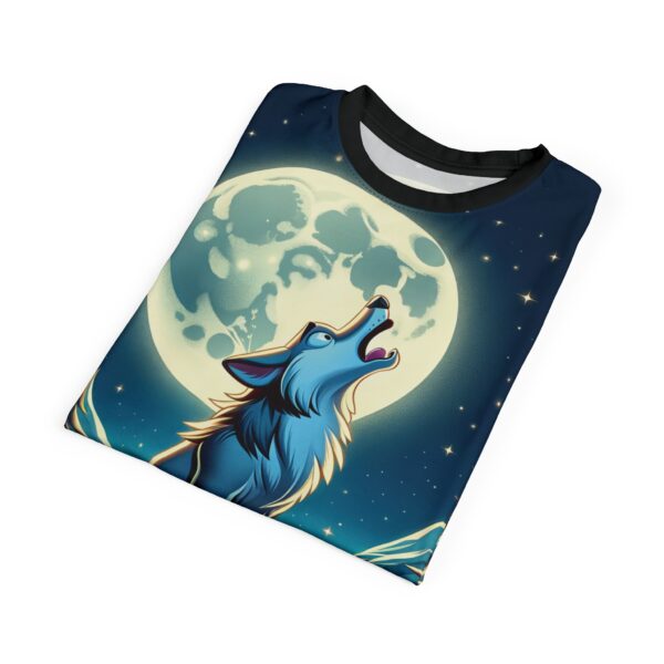 Howling Wolf Toon Style WD-D012 By Wyldesigns Unisex Cut & Sew Tee (AOP) - Image 14