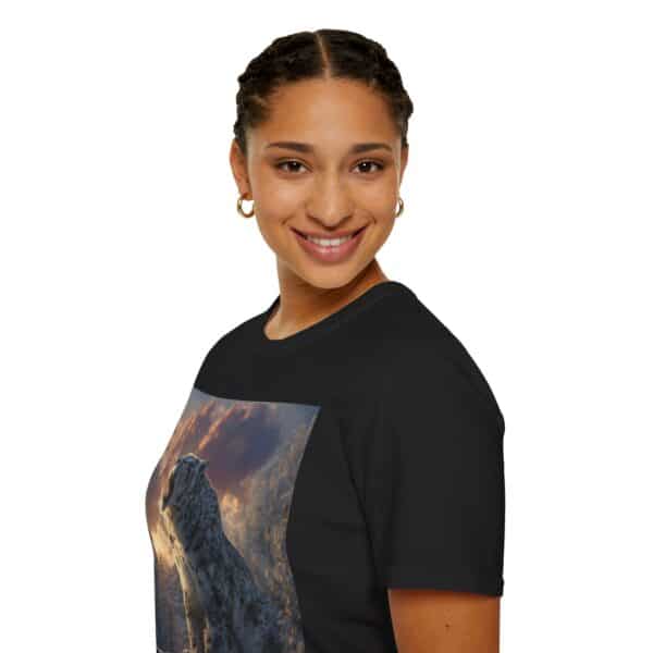 Snow Leopard III By Wyldesigns Unisex T-Shirt - Image 7