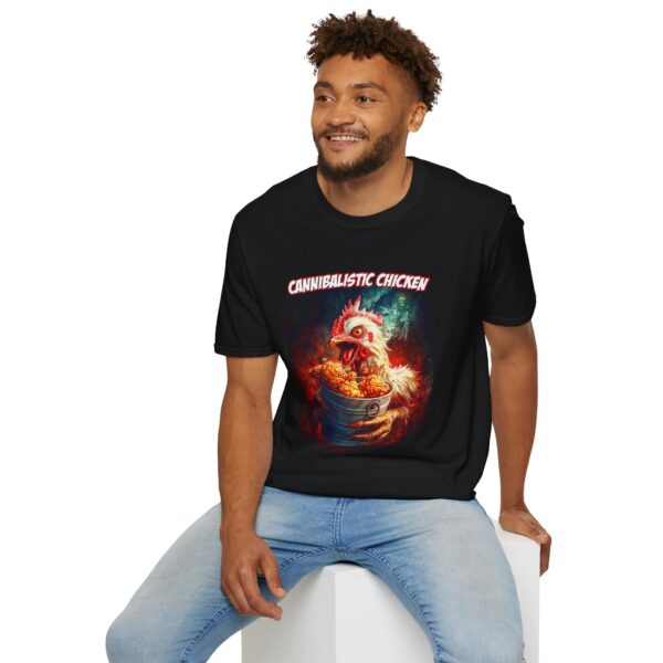 Cannibalistic Chicken Band Unisex T-Shirt, Funny Graphic Tee, Unique Gift, Casual Wear, Chicken Lover Humor - Image 5