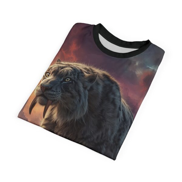 Prehistoric Smilodon aka Sabre-Tooth Tiger II Unisex Tee (AOP) - Image 20