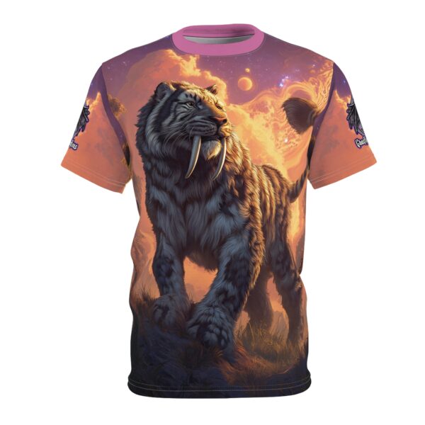 Prehistoric Smilodon aka Sabre-Tooth Tiger  Unisex Tee (AOP) - Image 25