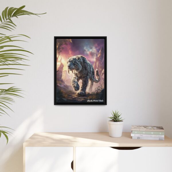 Prehistoric Smilodon aka Sabre-Tooth Tiger II Matte Canvas, Black Frame - Image 9