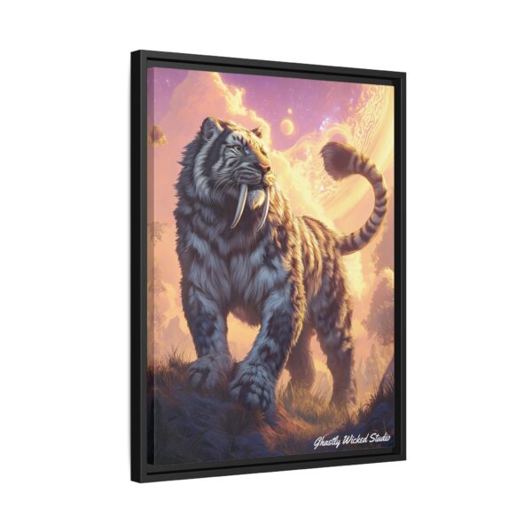 Prehistoric Smilodon aka Sabre-Tooth Tiger I Matte Canvas, Black Frame - Image 8
