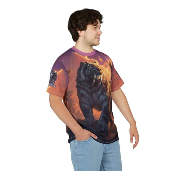 Prehistoric Smilodon aka Sabre-Tooth Tiger  Unisex Tee (AOP) - Image 36