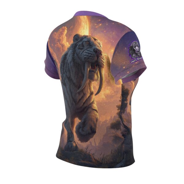 Prehistoric Smilodon aka Sabre-Tooth Tiger III Women's Tee (AOP) - Image 7