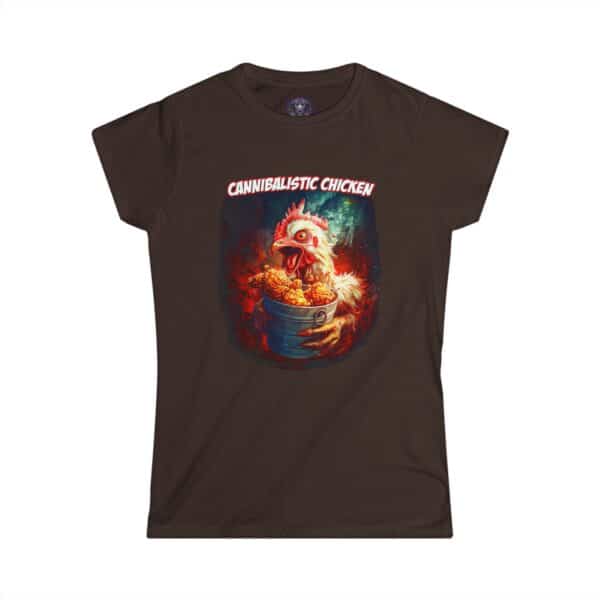 Cannibalistic Chicken Band Women's Softstyle Tee - Funny Graphic Shirt, Unique Gift for Food Lovers, Quirky Casual Wear, Perfect for [...] - Image 10