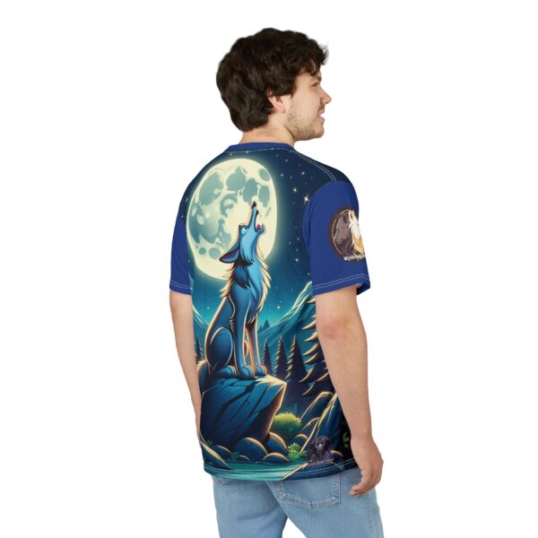 Howling Wolf Toon Style WD-D012 By Wyldesigns Unisex Cut & Sew Tee (AOP) - Image 21