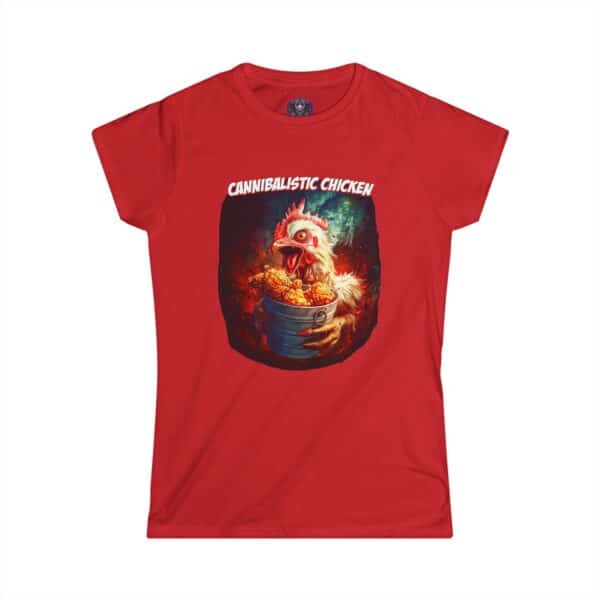 Cannibalistic Chicken Band Women's Softstyle Tee - Funny Graphic Shirt, Unique Gift for Food Lovers, Quirky Casual Wear, Perfect for [...] - Image 43