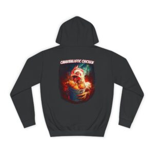 Cannibalistic Chicken Unisex College Hoodie, Funny Hoodie, Unique College Apparel, Gift for Students, Quirky Graphic Sweatshirt
