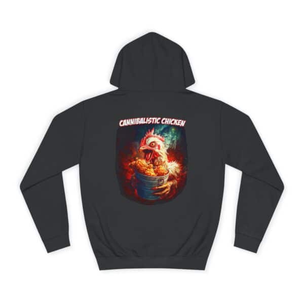 Cannibalistic Chicken Unisex College Hoodie, Funny Hoodie, Unique College Apparel, Gift for Students, Quirky Graphic Sweatshirt