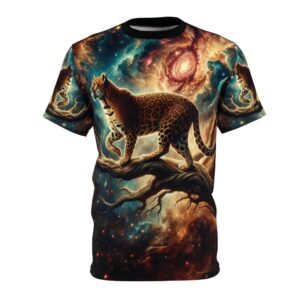 Cosmic Leopard WD-D011 By Wyldesigns Unisex Cut & Sew Tee (AOP)