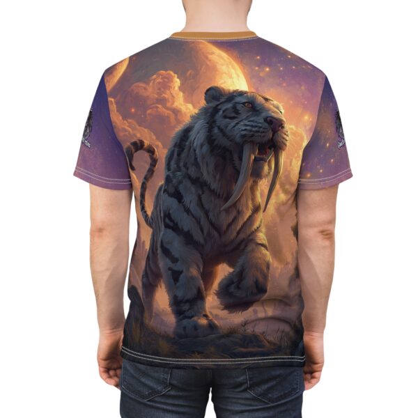 Prehistoric Smilodon aka Sabre-Tooth Tiger III Unisex Tee (AOP) - Image 32