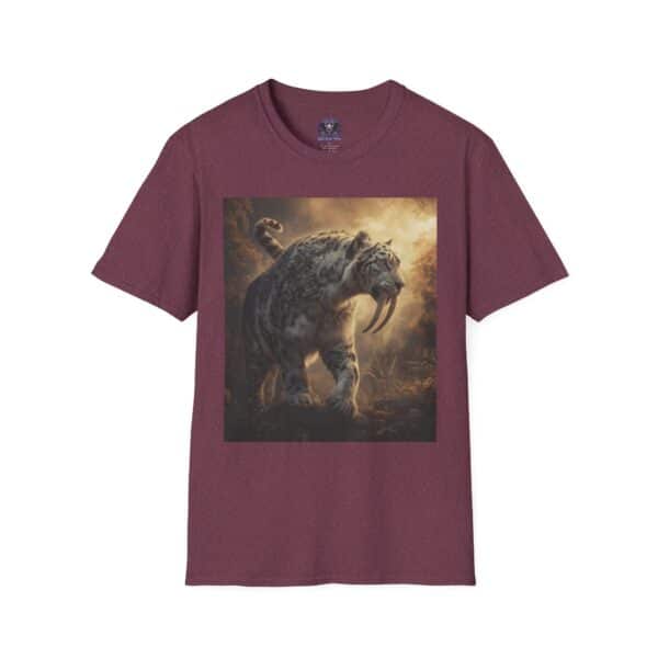 Prehistoric Smilodon aka Sabre-Tooth Tiger VIII Unisex T-Shirt, Graphic Tee, Unique Gift, Casual Wear - Image 45