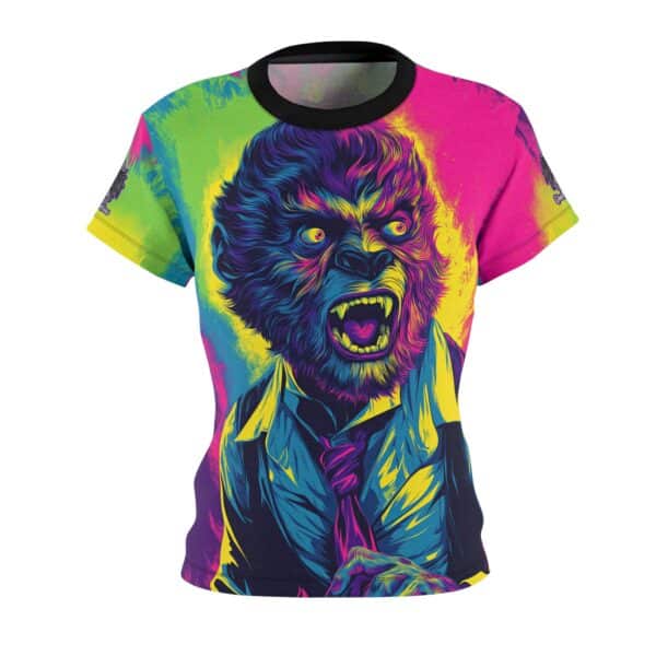 The Wolfman II Pop 60's Art Style Tee Women's (AOP) - Image 5