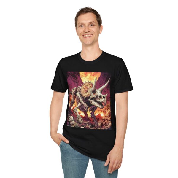 Prehistoric Skeletal Triceratops II Unisex T-Shirt, Graphic Tee, Unique Gift, Casual Wear - Image 6