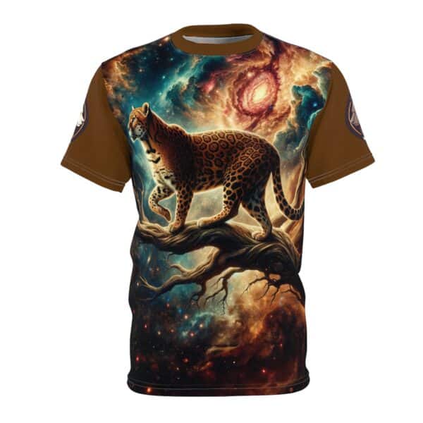 Cosmic Leopard WD-D011 By Wyldesigns Unisex Cut & Sew Tee (AOP) - Image 15