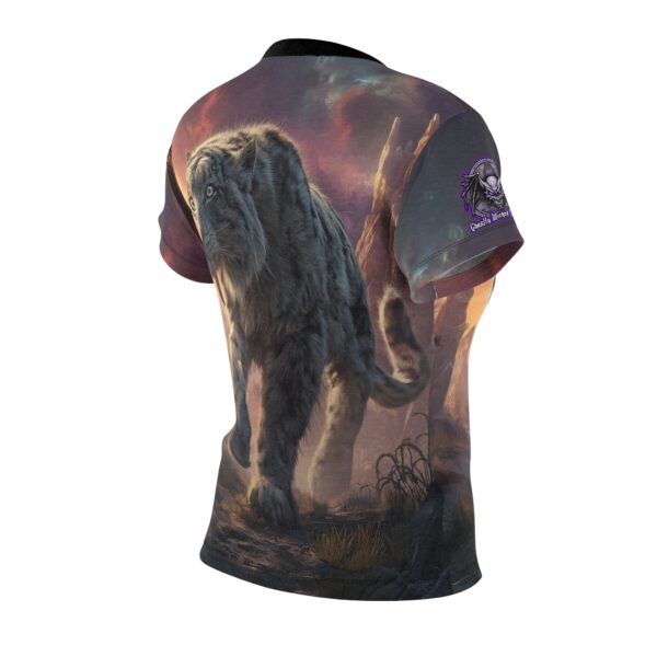 Prehistoric Smilodon aka Sabre-Tooth Tiger II Women's Tee (AOP) - Image 7