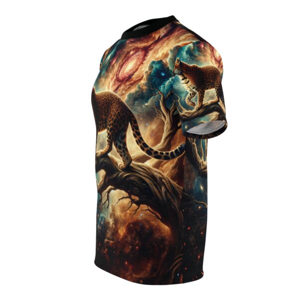 Cosmic Leopard WD-D011 By Wyldesigns Unisex Cut & Sew Tee (AOP) - Image 3