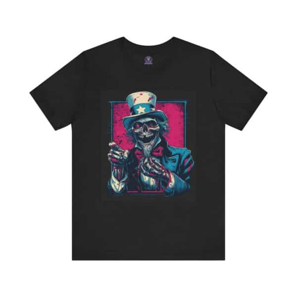 Patriotic Tee - Skeletal Uncle Sam July 4th Unisex Tee