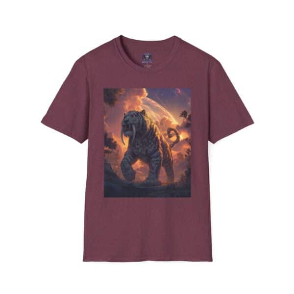 Prehistoric Smilodon aka Sabre-Tooth Tiger IV Unisex T-Shirt, Graphic Tee, Unique Gift, Casual Wear - Image 45