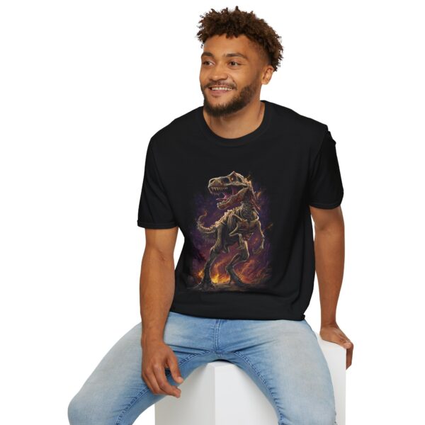 Skeleton T-Rex Unisex T-Shirt, Funny Graphic Tee, Unique Gift, Casual Wear, Tyrannosaurus - Image 5