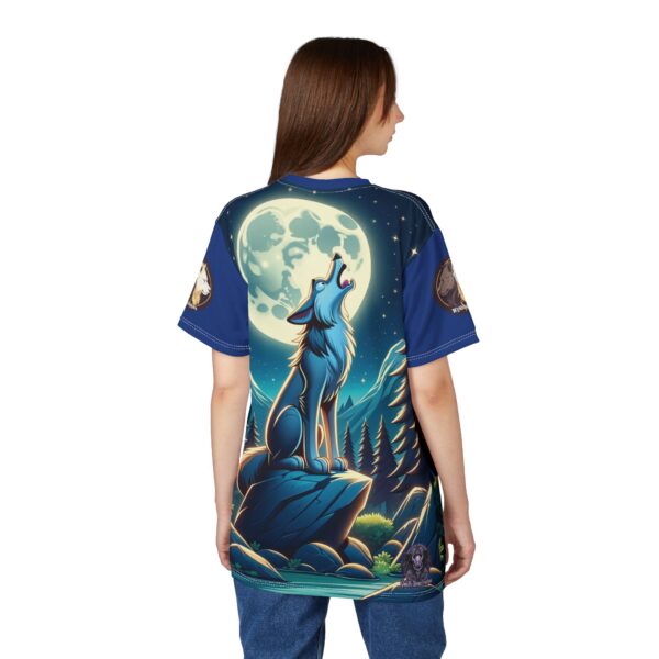 Howling Wolf Toon Style WD-D012 By Wyldesigns Unisex Cut & Sew Tee (AOP) - Image 20