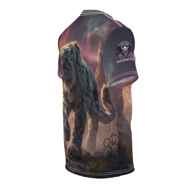 Prehistoric Smilodon aka Sabre-Tooth Tiger II Unisex Tee (AOP) - Image 35