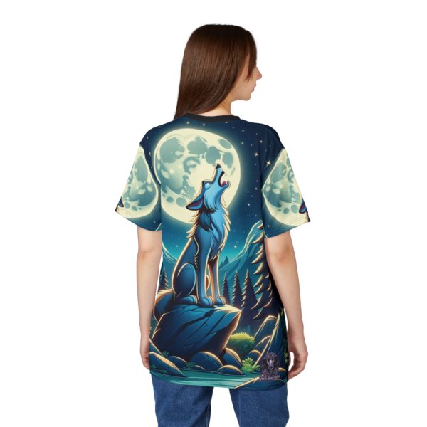Howling Wolf Toon Style WD-D012 By Wyldesigns Unisex Cut & Sew Tee (AOP) - Image 12