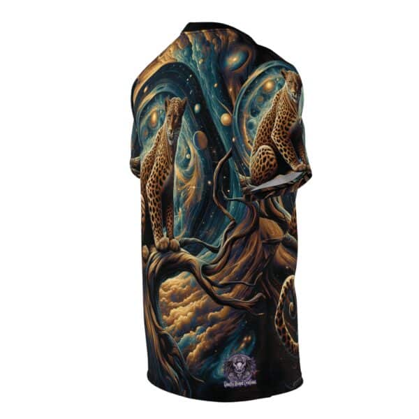 Cosmic Leopard WD-D013 By Wyldesigns Unisex Cut & Sew Tee (AOP) - Image 4