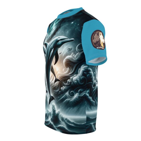 Dolphins Jumping WD-D007 By Wyldesigns Unisex Cut & Sew Tee (AOP) - Image 17