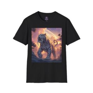 Prehistoric Smilodon aka Sabre-Tooth Tiger IV Unisex T-Shirt, Graphic Tee, Unique Gift, Casual Wear