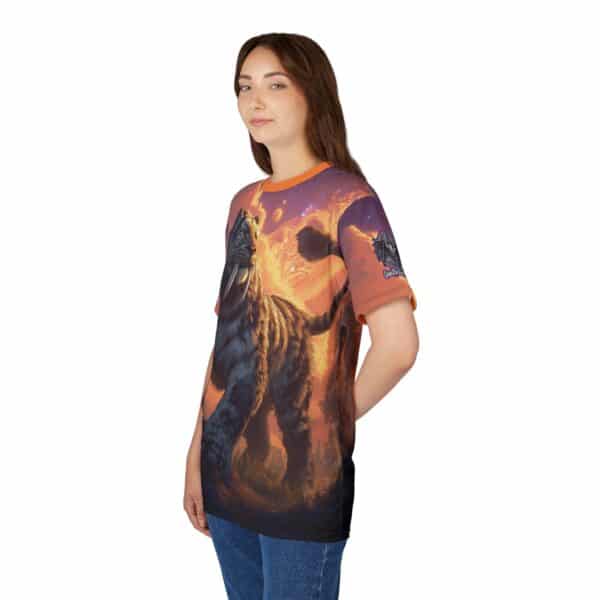 Prehistoric Smilodon aka Sabre-Tooth Tiger  Unisex Tee (AOP) - Image 18