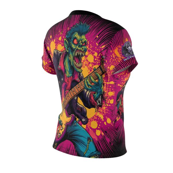 Women's Tee Zombie Guitarist Monster Pop Art Style 60's (AOP) - Image 7
