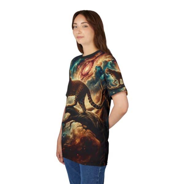 Cosmic Leopard WD-D011 By Wyldesigns Unisex Cut & Sew Tee (AOP) - Image 12