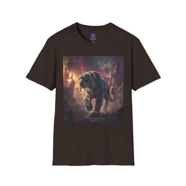 Prehistoric Smilodon aka Sabre-Tooth Tiger II Unisex T-Shirt, Graphic Tee, Unique Gift, Casual Wear - Image 17