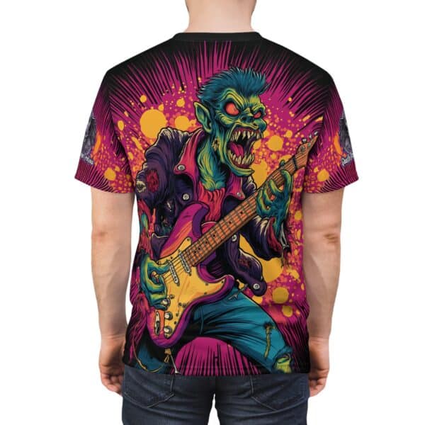 Unisex Tee Zombie Guitarist Monster Pop Art Style 60's (AOP) - Image 12