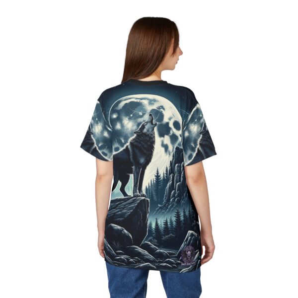 Wolf Howling WD-D001 By Wyldesigns Unisex Cut & Sew Tee (AOP) - Image 10