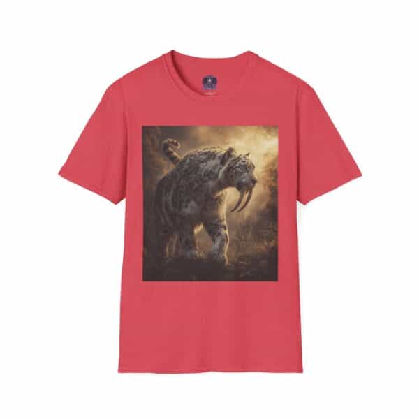 Prehistoric Smilodon aka Sabre-Tooth Tiger VIII Unisex T-Shirt, Graphic Tee, Unique Gift, Casual Wear - Image 49
