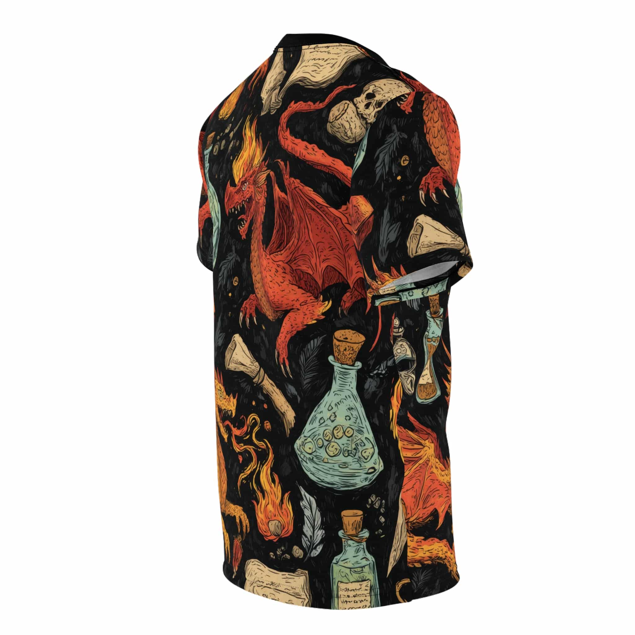 Epic Dragon Fantasy Pattern Unisex Cut & Sew Tee (AOP) - Image 15