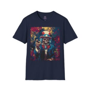 Pop Art Tee Uncle Sam Patriotic 4th Of July Skeletal Uncle Sam Pop Art 60's Style Unisex T-Shirt