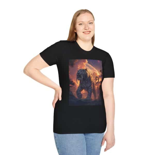 Prehistoric Smilodon aka Sabre-Tooth Tiger IV Unisex T-Shirt, Graphic Tee, Unique Gift, Casual Wear - Image 8