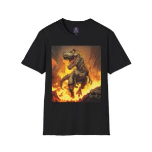 Zombie T-Rex Tyrannosaurus In Volcanic Wasteland Unisex T-Shirt