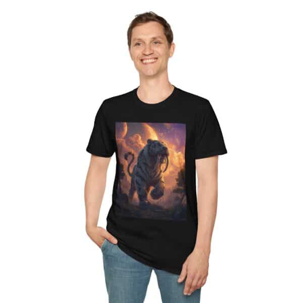 Prehistoric Smilodon aka Sabre-Tooth Tiger III Unisex T-Shirt, Graphic Tee, Unique Gift, Casual Wear - Image 6
