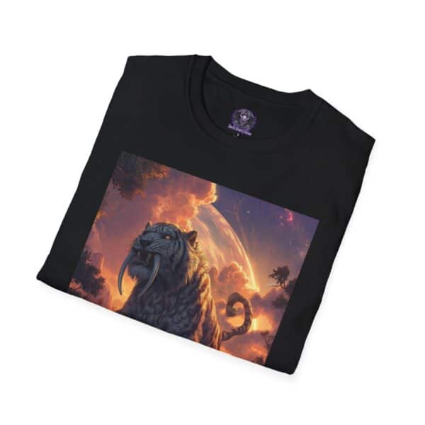 Prehistoric Smilodon aka Sabre-Tooth Tiger IV Unisex T-Shirt, Graphic Tee, Unique Gift, Casual Wear - Image 4