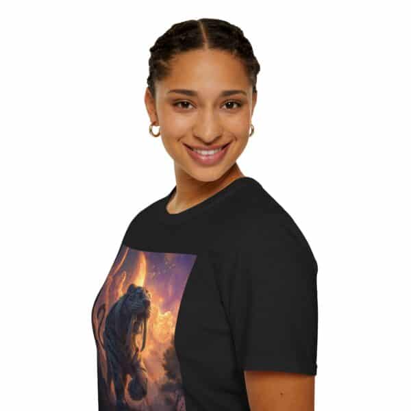 Prehistoric Smilodon aka Sabre-Tooth Tiger III Unisex T-Shirt, Graphic Tee, Unique Gift, Casual Wear - Image 7